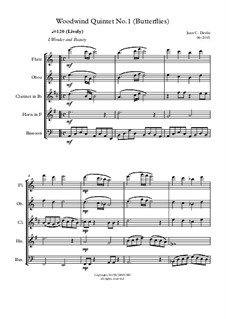 Woodwind Quintet No.1 (Butterflies): Woodwind Quintet No.1 (Butterflies) by Juan Davila