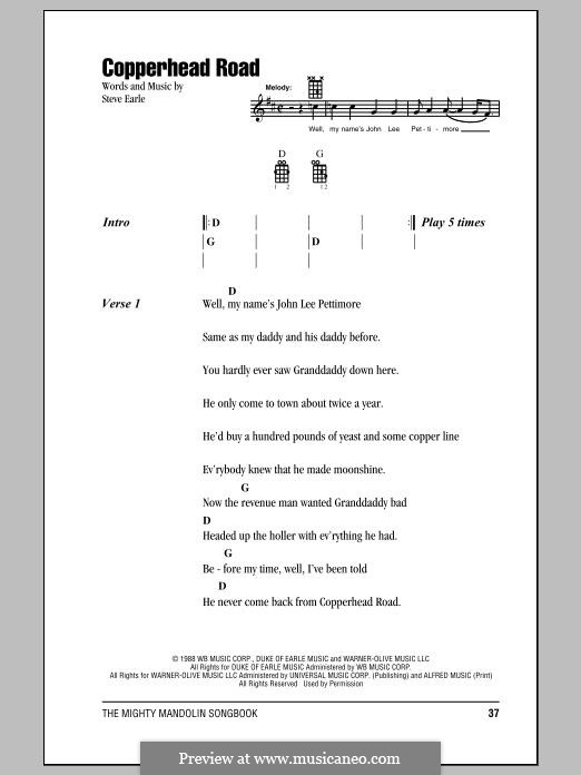 Copperhead Road: Lyrics and chords by Steve Earle