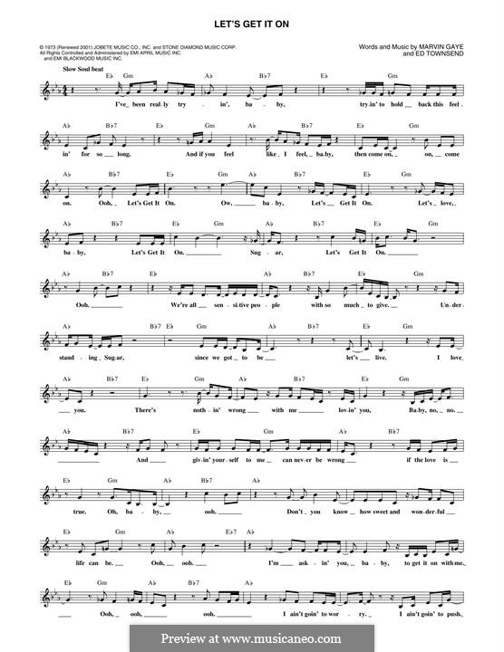 Let's Get It on by E. Townsend sheet music on MusicaNeo