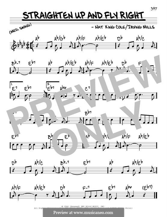 Straighten Up and Fly Right (Diana Krall): For guitar by Irving Mills
