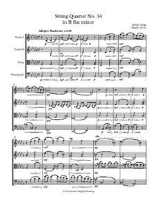 String Quartet No.34 in B flat minor: String Quartet No.34 in B flat minor by Jordan Grigg