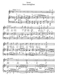 Amor dormiglione: For voice and piano by Barbara Strozzi