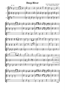 Deep River: For trio flutes by folklore