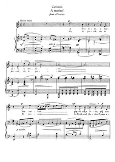 A morire: For voice and piano by Giacomo Carissimi