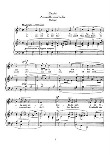 Amarilli, mia bella: G minor by Giulio Caccini