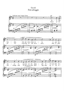 Fere selvaggie: Piano-vocal score by Giulio Caccini