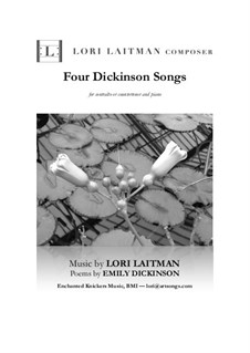 Four Dickinson Songs: For contralto or countertenor with piano (for 2 downloads) by Lori Laitman