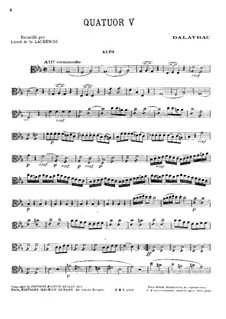 String Quartet No.5 in E Flat Major: Viola part by Nicolas-Marie d'Alayrac