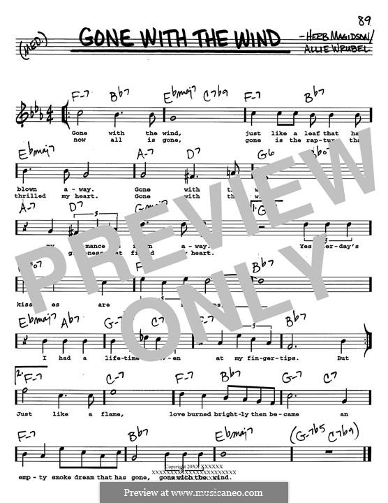 Gone with the Wind (Horace Heidt): For guitar with tab by Allie Wrubel, Herb Magidson