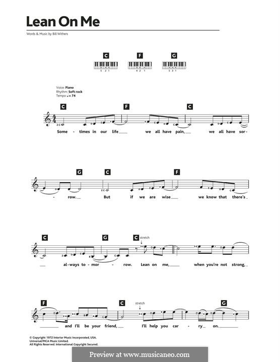 Vocal version: Melody line by Bill Withers