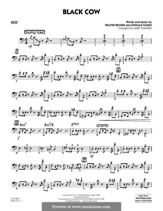 Black Cow (Steely Dan) by D. Fagen, W. Becker - sheet music on MusicaNeo