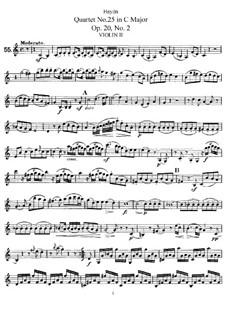 String Quartet No.25 in C Major, Hob.III/32 Op.20 No.2: Violin II part by Joseph Haydn