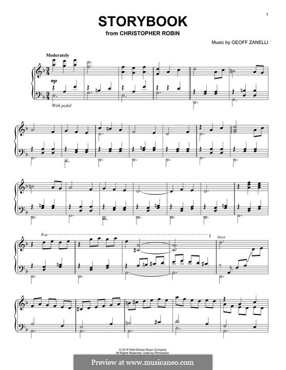 Storybook (from Christopher Robin): For piano by Geoff Zanelli