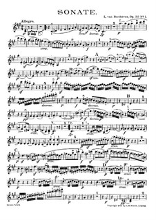 Sonata for Violin and Piano No.6, Op.30 No.1: Solo part by Ludwig van Beethoven