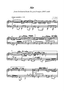 Aria: Version for piano by Johann Sebastian Bach