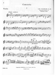 Violin Concerto in A Minor, Op.28: Solo part by Karl Goldmark