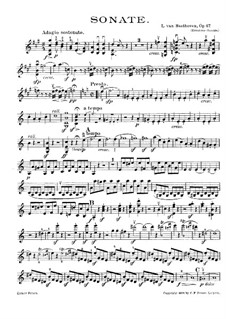 Sonata for Violin and Piano No.9 'Kreutzer', Op.47: Solo part by Ludwig van Beethoven