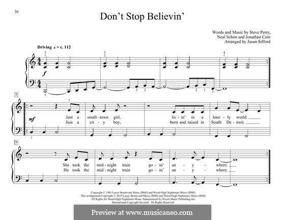 Don T Stop Believin By J Cain N Schon S Perry On Musicaneo Don T Stop Believin By J Cain N Schon S Perry On Musicaneo