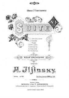 Orchestral Suite No.1, Op.4: Arrangement for piano four hands by Alexander Ilyinsky