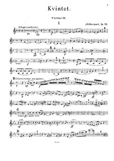 Piano Quintet in F Major, Op.10: Violin II part by Joachim Neergaard