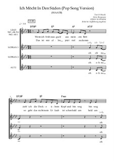Ich möcht' in den Süden - Pop / Schlager / Jazz: Gemischter Chor SSAATB, SB13d by Soerin Bergmann