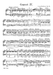 Complete Concerto: Version for piano by Ludwig van Beethoven