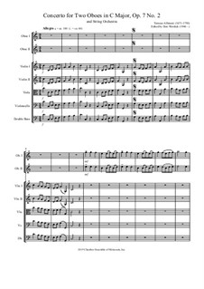 Concerto No.2 in C Major: For two oboes and string orchestra by Tomaso Albinoni