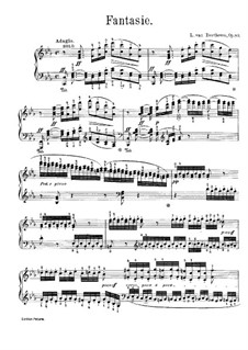 Fantasia in C Minor, Op.80: Piano score by Ludwig van Beethoven