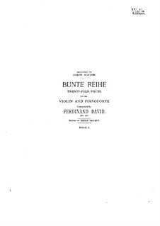 Bunte Reihe, Op.30: Complete set – violin part by Ferdinand David