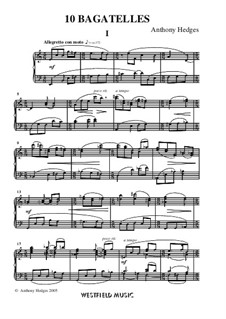Ten Bagatelles, Op.156: Ten Bagatelles by Anthony Hedges