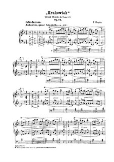 Rondo à la Krakowiak, Op.14: For piano by Frédéric Chopin