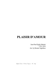 Plaisir d’Amour (The Joys of Love): For piano by Jean Paul Egide Martini