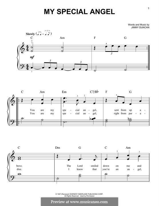 My Special Angel: For piano by Jimmy Duncan