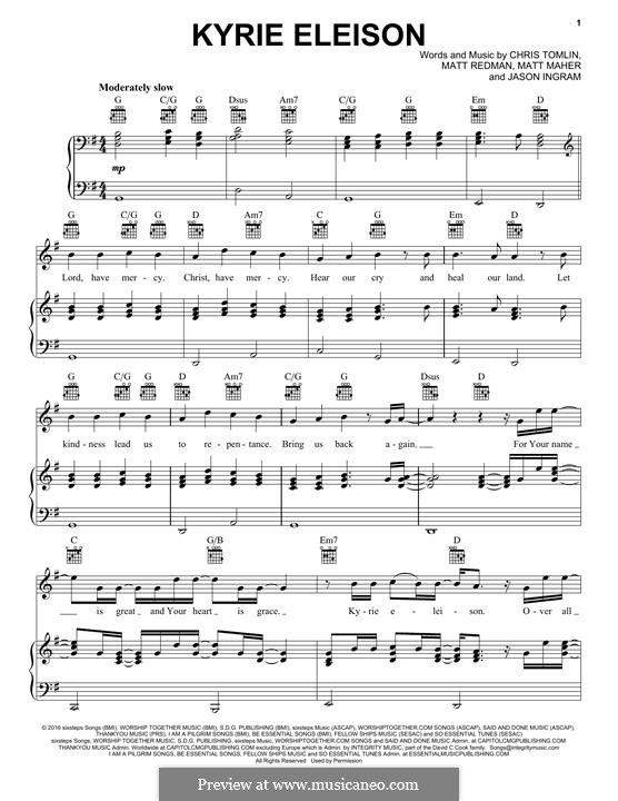 Kyrie Eleison by C. Tomlin, J.D. Ingram, M. Maher, M. Redman on MusicaNeo