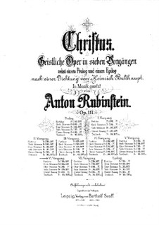 Christus, Op.117: Scene VI, for soloists, choir and piano by Anton Rubinstein