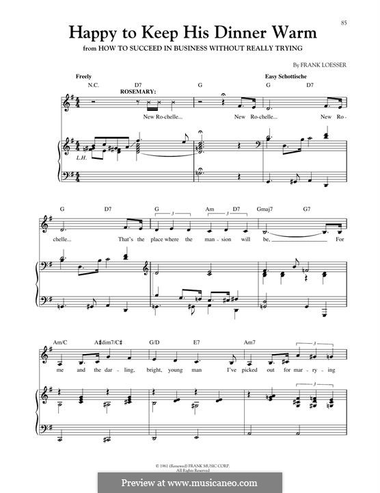 Happy To Keep His Dinner Warm (from How To Succeed in Business Without Really Trying): Happy To Keep His Dinner Warm (from How To Succeed in Business Without Really Trying) by Frank Loesser