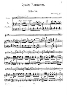Four Romances without Words, Op.8: Complete set by Henri Vieuxtemps