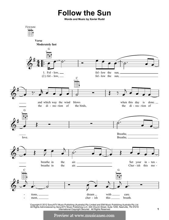 I follow the sun гитара. Follow the sun xavier rudd ноты для фортепиано. Sleeping sun ноты. Mp3. I'll follow the sun текст.