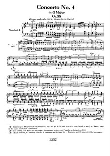 Fragments: Movement I, for two pianos four hands by Ludwig van Beethoven