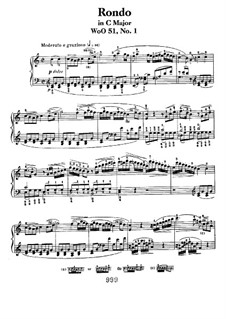 Two Rondos for Piano, Op.51: Rondo No.1 (with fingering) by Ludwig van Beethoven