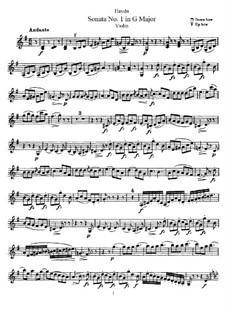 Sonata No.1 in G Major: Solo part by Joseph Haydn