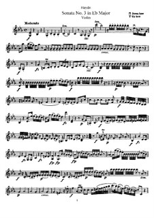 Sonata No.3 in E Flat Major: Solo part by Joseph Haydn