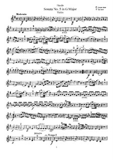 Sonata No.5 in G Major: Solo part by Joseph Haydn