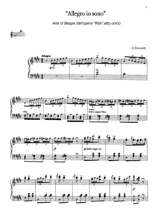 Rita: Allegro io sono. Aria di Beppe by Gaetano Donizetti