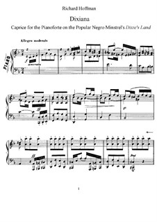 Dixiana: For piano by Richard Hoffman