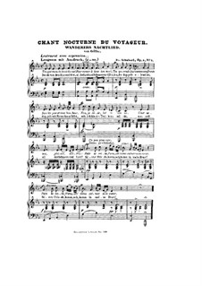 Wanderer's Night Song I, D.224 Op.4 No.3: E Flat Major by Franz Schubert