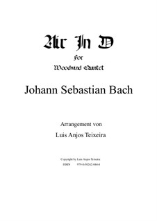 Aria: Version for woodwind quintet by Johann Sebastian Bach