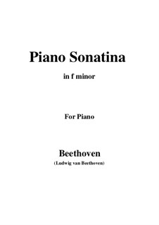 Three Sonatinas for Piano, WoO 47: Sonatina No.2 in F Minor by Ludwig van Beethoven