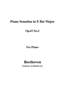 Three Sonatinas for Piano, WoO 47: Sonatina No.1 in E Flat Major by Ludwig van Beethoven