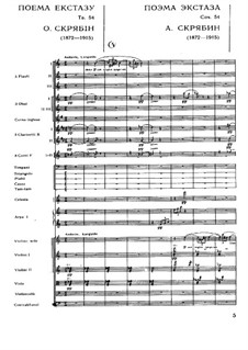 Symphony No.4 in C Major 'The Poem of Ecstasy', Op.54: Full score by Alexander Scriabin